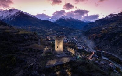 Il complesso di Châtel Argent nel comune di Villeneuve