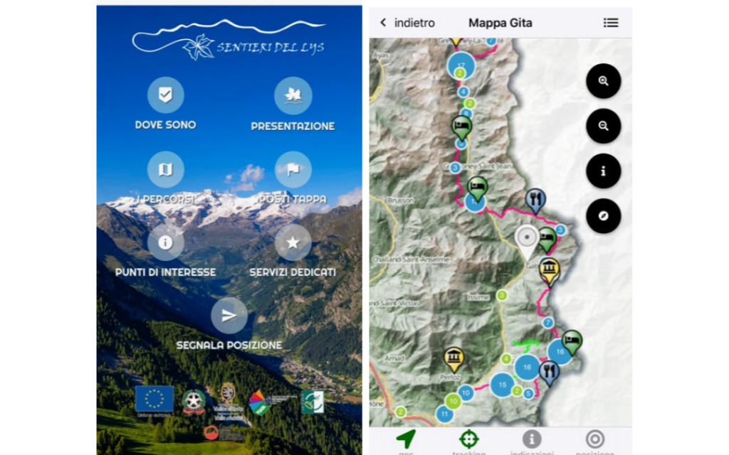 App sentieri del lys