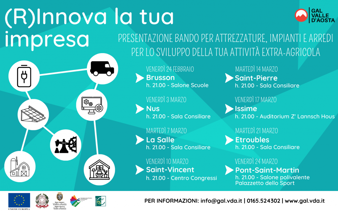 Serate di presentazione del bando “(R)Innova la tua impresa”