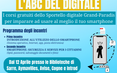 “L’ABC DEL DIGITALE” – I corsi dello Sportello Digitale Grand-Paradis