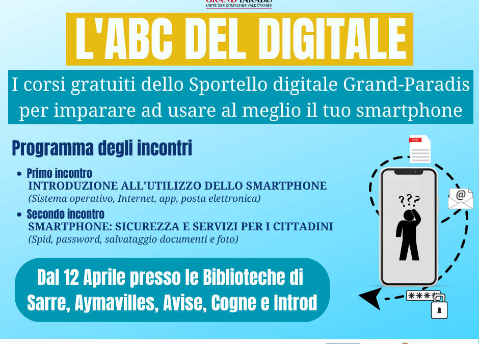 “L’ABC DEL DIGITALE” – I corsi dello Sportello Digitale Grand-Paradis