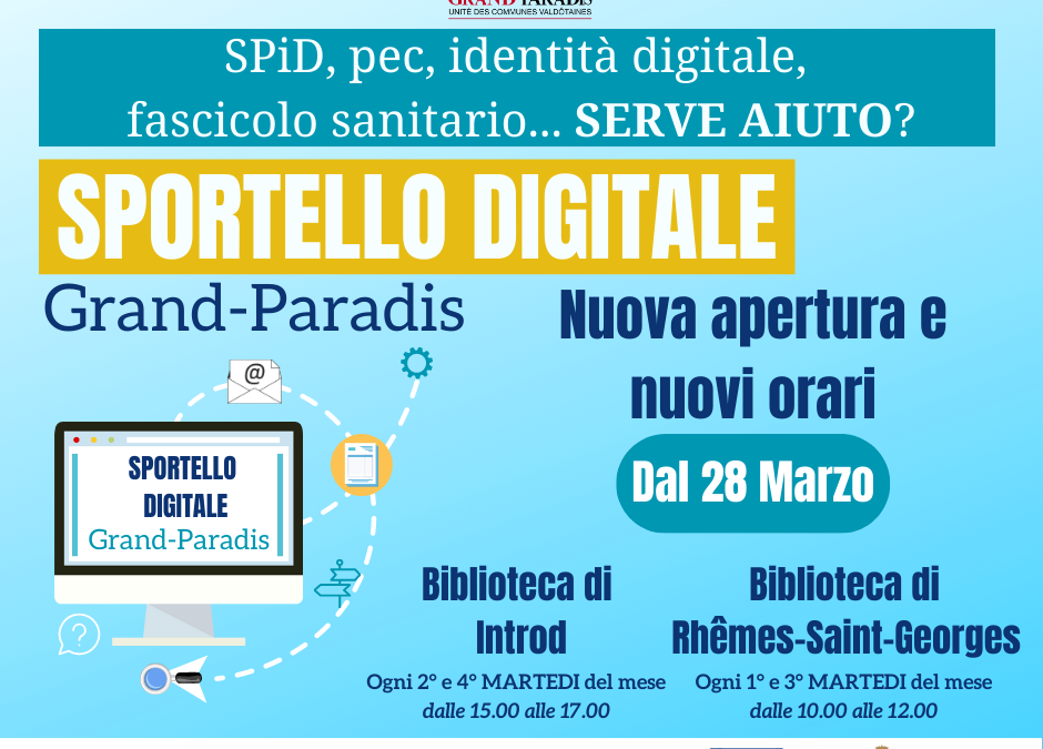 Sportello Digitale Grand-Paradis – Nuova apertura