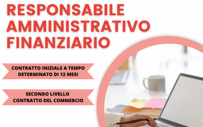 Avviso pubblico per la selezione di un Responsabile amministrativo finanziario