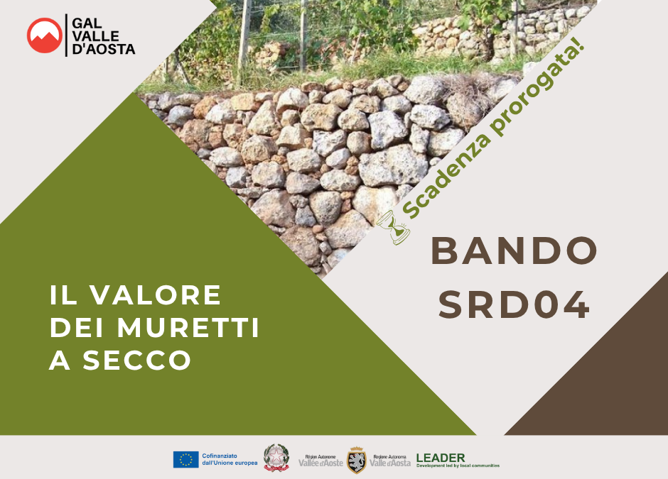 Bando SRD04 per il ripristino di muretti a secco- PROROGA SCADENZA